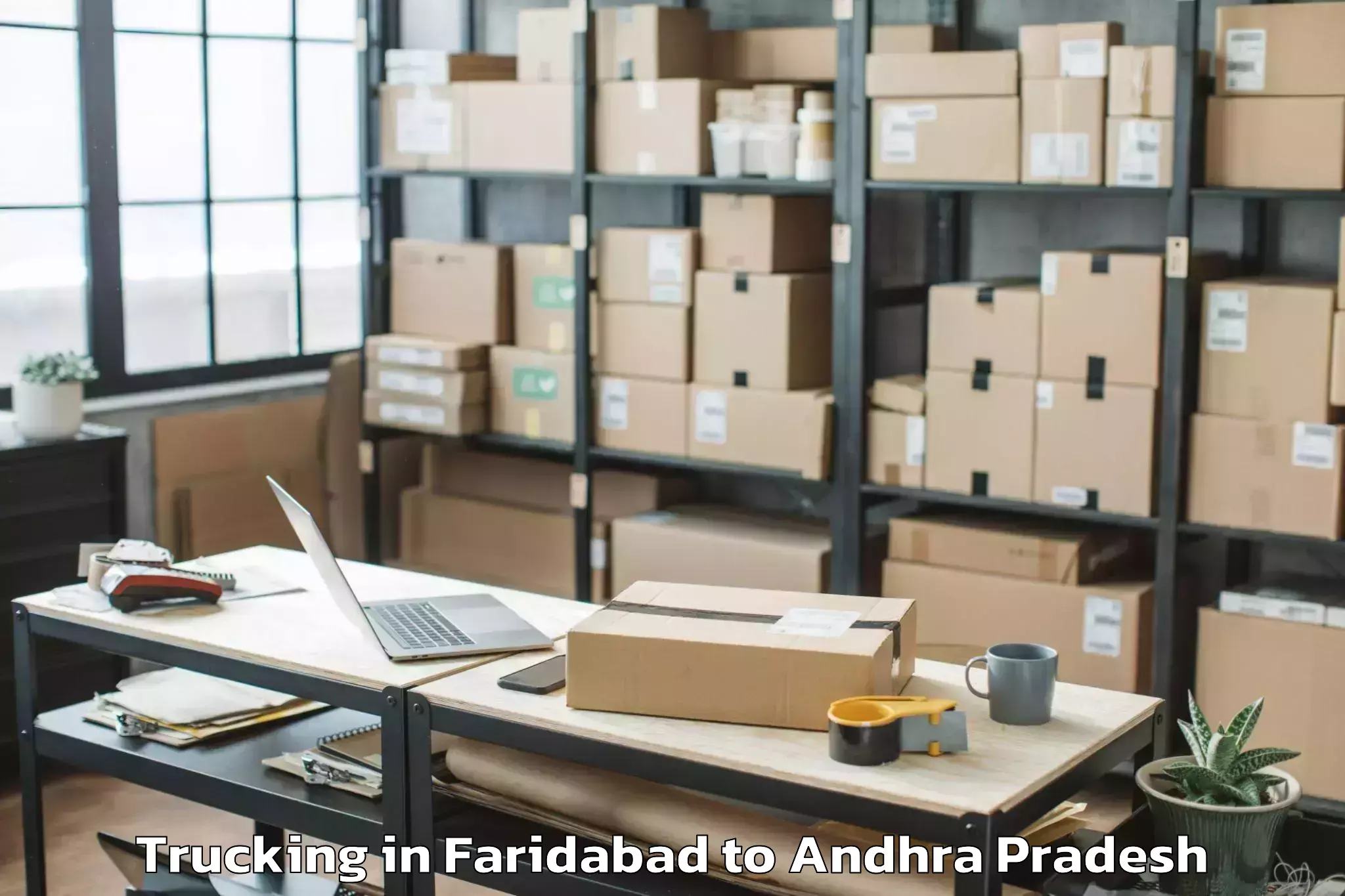 Reliable Faridabad to Anaparthi Trucking